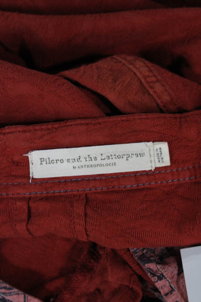 Pilcro and the Letterpress Anthropologie Womens Skinny Red Jeans Size 26