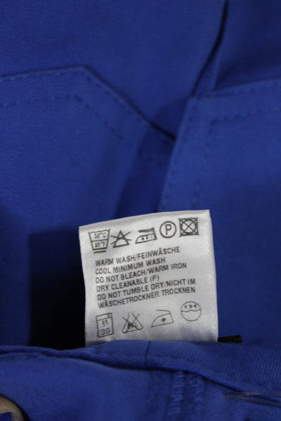 Escada Women Blue Cotton Dress Pants Button Size 36