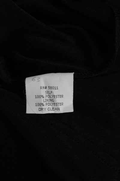 David Meister Womens Black Halter Maxi Dress Polyester Zip Sleeveless Size 6