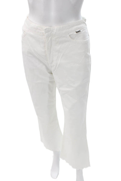 Escada Sport Women Cropped White Cotton Jeans Size 38