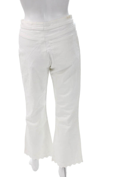 Escada Sport Women Cropped White Cotton Jeans Size 38