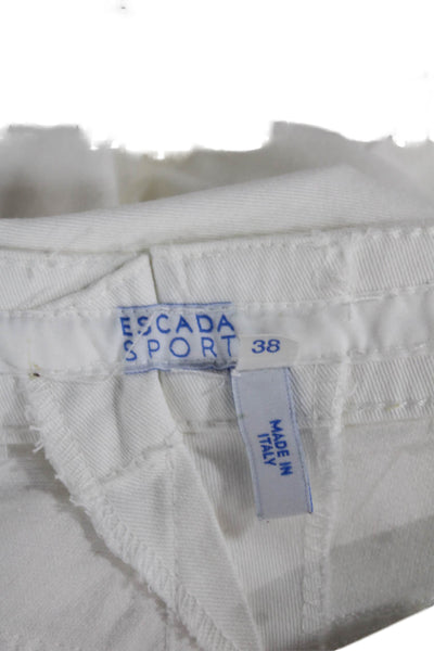 Escada Sport Women Cropped White Cotton Jeans Size 38
