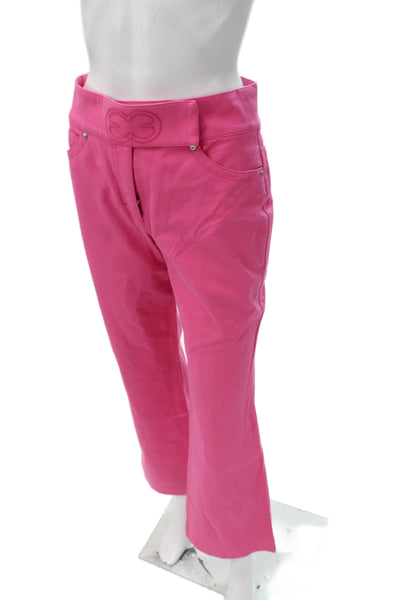 Escada Women Dress Pants Pink Cotton Zip Size 36