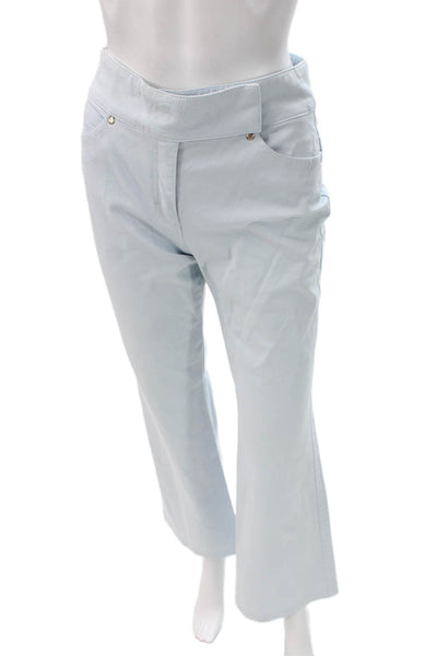 Escada Women Blue Cotton Dress Pants Zip Size 36