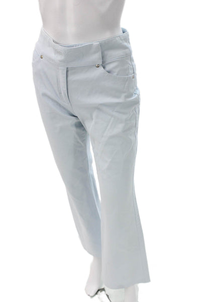 Escada Women Blue Cotton Dress Pants Zip Size 36