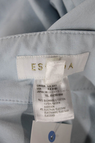 Escada Women Blue Cotton Dress Pants Zip Size 36