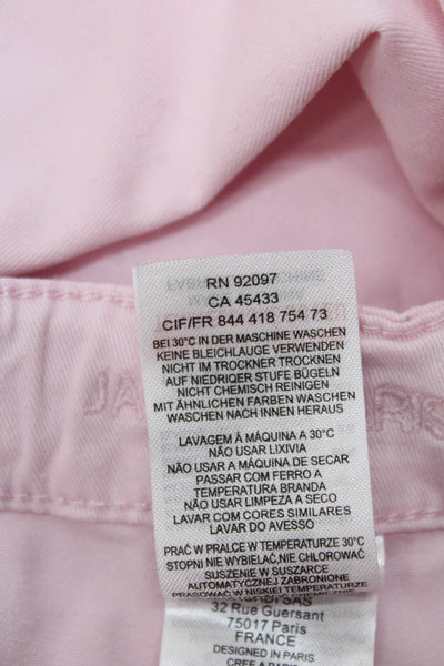 Jacadi Girls Zipper Fly Straight Leg Trouser Pants Pink Cotton Size 12