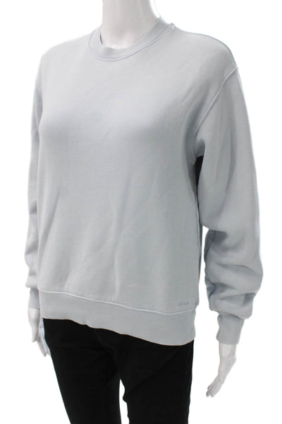 Aritzia Womens Cotton Crew Neck Long Sleeve Pullover Blue Size 2XS