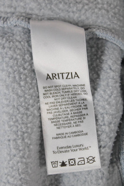 Aritzia Womens Cotton Crew Neck Long Sleeve Pullover Blue Size 2XS