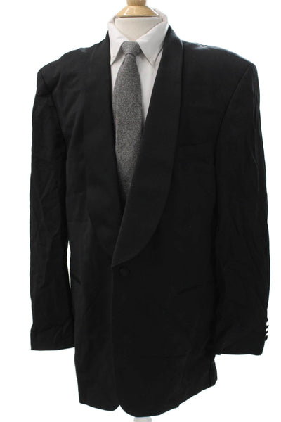 Boss Hugo Boss Coats & Jackets Mens Black Rayon One Button Size 46