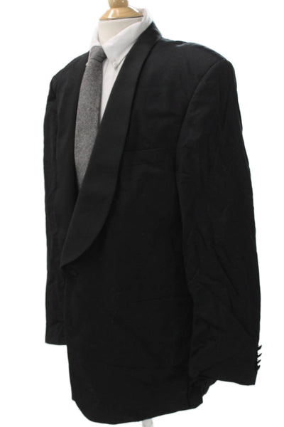 Boss Hugo Boss Coats & Jackets Mens Black Rayon One Button Size 46
