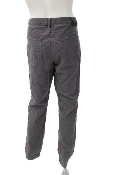 Michael Kors Mens Chino Pants Gray Cotton Blend Button 31 Inseam Size 38