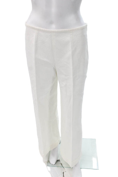 Escada Women Dress Pants White Cotton Zip Size 36