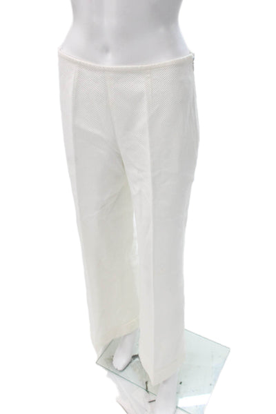 Escada Women Dress Pants White Cotton Zip Size 36