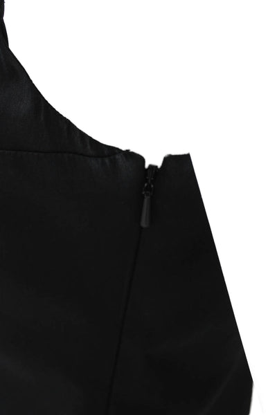 Karen Millen Womens Fit & Flare Dress Black Sweetheart Short Sleeve Midi Size 8