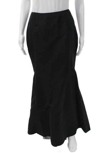 Escada Women Trumpet Skirt Long Black Polyester Blend Size 36
