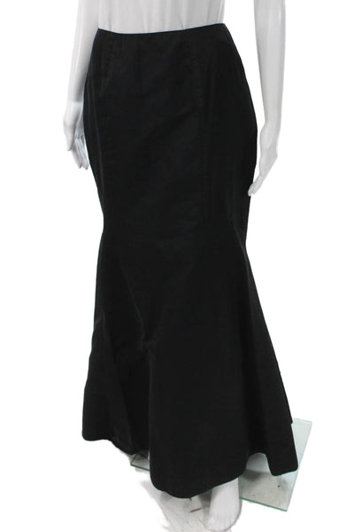 Escada Women Trumpet Skirt Long Black Polyester Blend Size 36