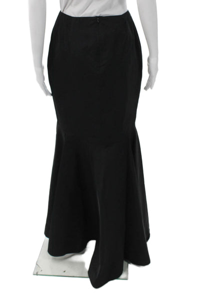 Escada Women Trumpet Skirt Long Black Polyester Blend Size 36