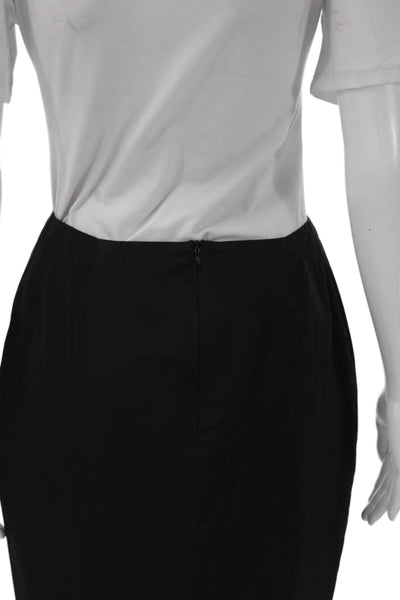 Escada Women Trumpet Skirt Long Black Polyester Blend Size 36