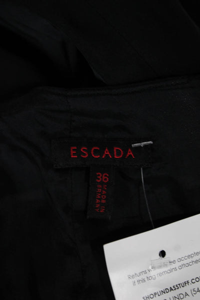 Escada Women Trumpet Skirt Long Black Polyester Blend Size 36