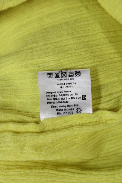 Zadig & Voltaire Women Yellow Scoop Neck Sleeveless Jumpsuit Drawstring Size 40