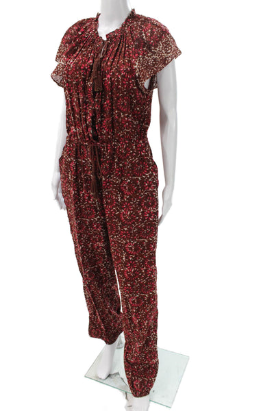 Ulla Johnson Women Jumpsuit Multicolor Floral Cotton High Neck Size 10