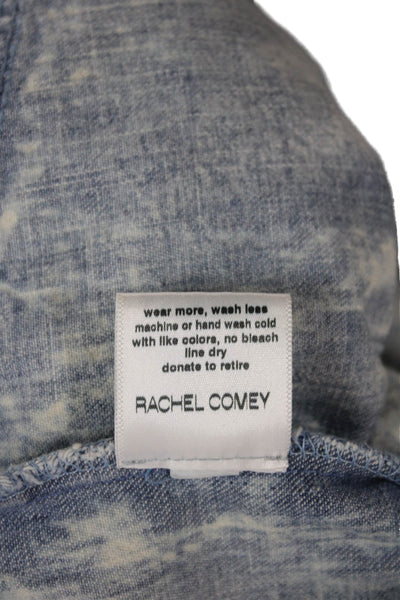 Rachel Comey Women Jumpsuit Blue Denim Tie Dye 3/4 Sleeve Size 8