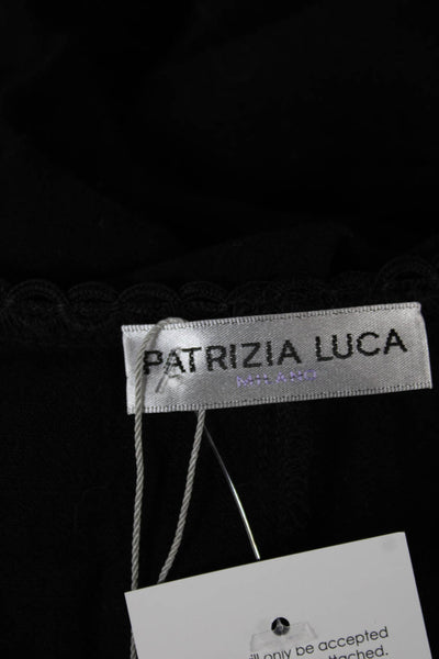 Patrizia Luca Women Maxi Linen Black Sleeveless Round Neck Dress Size XL