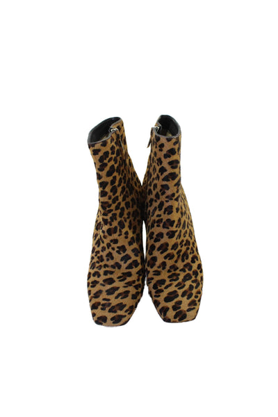 Jimmy Choo Women's Calf Hair Animal Print Ankle Boots Size 37.5