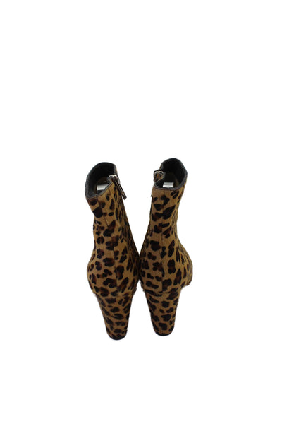 Jimmy Choo Women's Calf Hair Animal Print Ankle Boots Size 37.5
