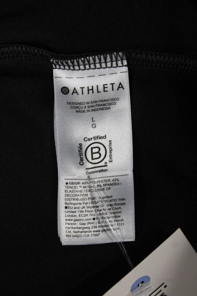 Athleta Womens Sweatpants Black Drawstring Polyester Size L