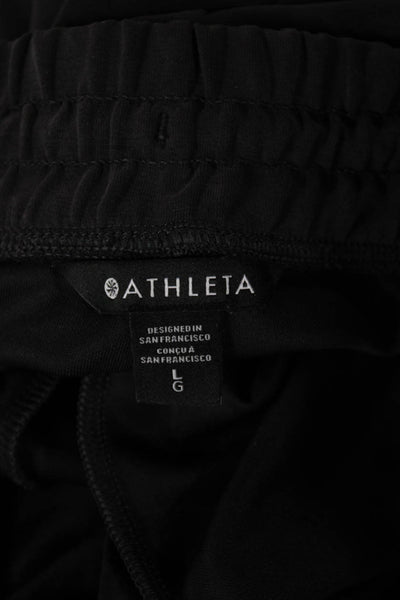Athleta Womens Sweatpants Black Drawstring Polyester Size L