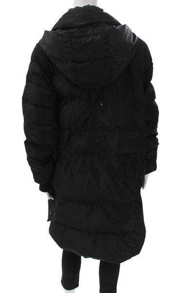 Karl Lagerfeld Women Puffer Jacket Black Zip Long Sleeve Size L