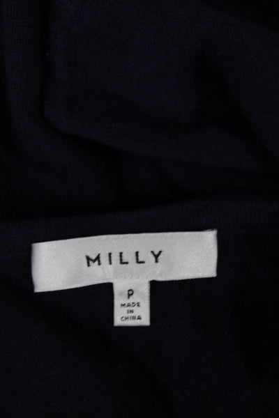 Milly Womens Pullover Sweater Boat Neck Wool Blend Blue Size 0P