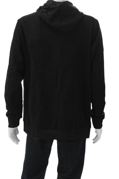 Karl Lagerfeld Unisex Adults Pullover Hoodie Black Graphic Size XL