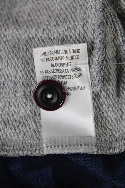 Robert Graham Mens Gray Cotton Cardigan Long Sleeve Round Neck Size XL