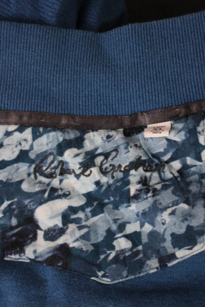 Robert Graham Mens Blue Cotton Zip Long Sleeve Jacket Size XL