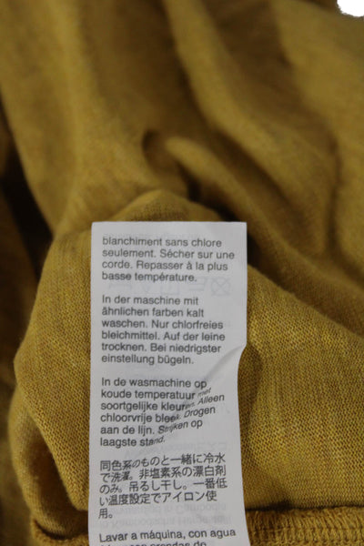 Madewell Women Yellow Viscose Tank Dress Scoop Neck Sleeveless Mid-Calf Size XL
