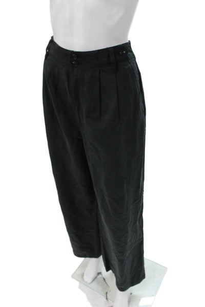 Madewell Women Dress Pants Black Lyocell Button Size S