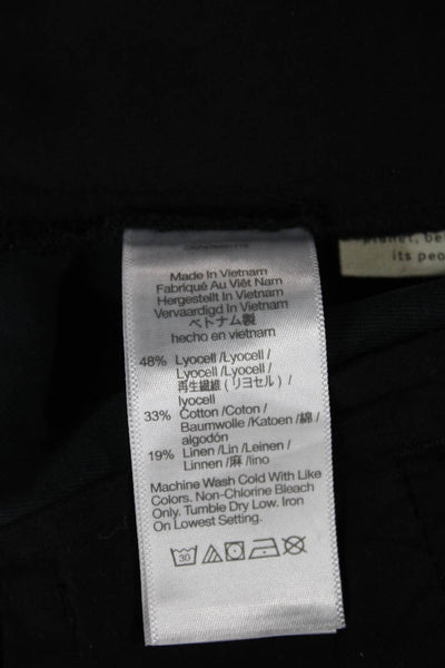 Madewell Women Dress Pants Black Lyocell Button Size S
