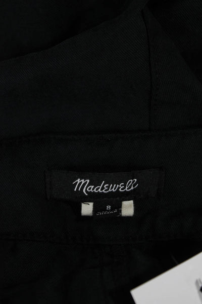 Madewell Women Dress Pants Black Lyocell Button Size S