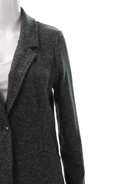 Beta Brand Womens Gray Button Long Sleeve Jacket Size S