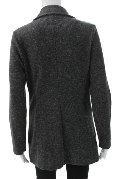 Beta Brand Womens Gray Button Long Sleeve Jacket Size S