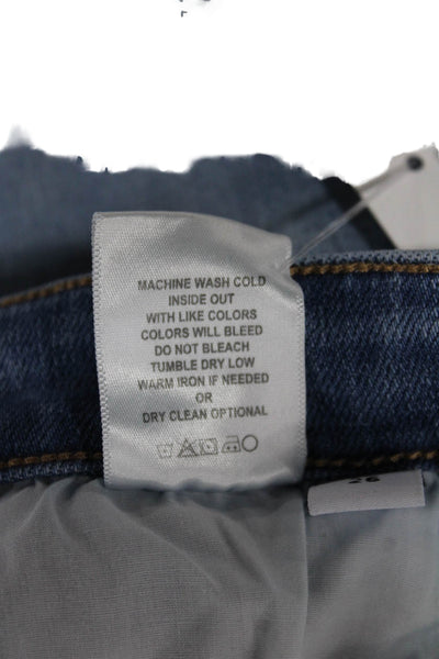 Vervet Womens High Rise Straight Jeans Blue Cotton Blend Button Size 26