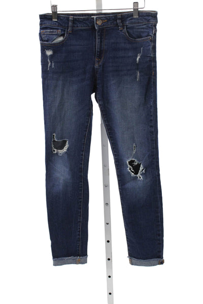 DL1961 Womens Skinny Jeans Blue Mid Rise Button Cotton Blend Size 28