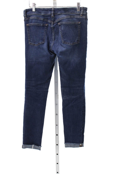 DL1961 Womens Skinny Jeans Blue Mid Rise Button Cotton Blend Size 28