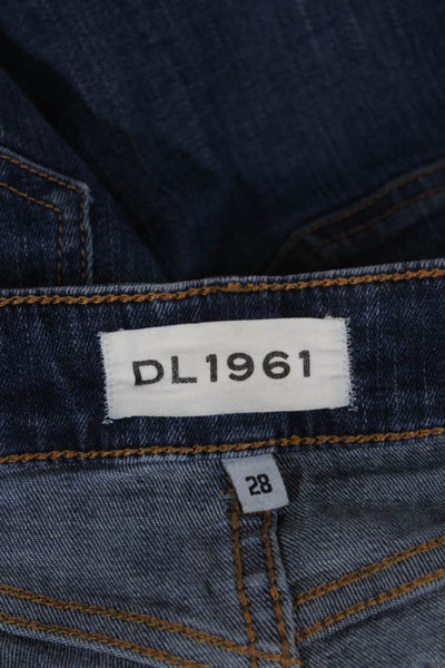DL1961 Womens Skinny Jeans Blue Mid Rise Button Cotton Blend Size 28
