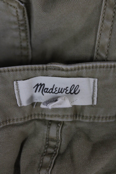 Madewell Womens Beige Cotton Cargo Pants Button Closure Size 26