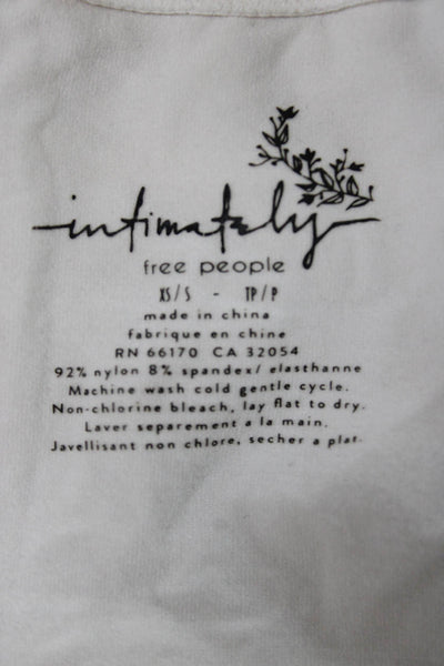 Intimately Free People Womens Cropped Long Sleeve T-Shirt White Size XS