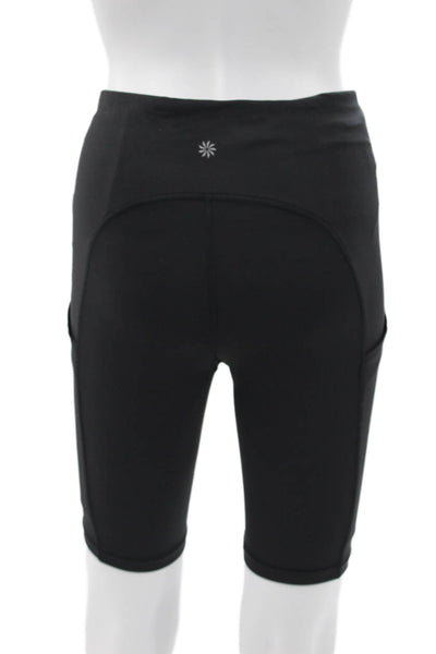 Athleta Womens Athletic Nylon Shorts Black Size S